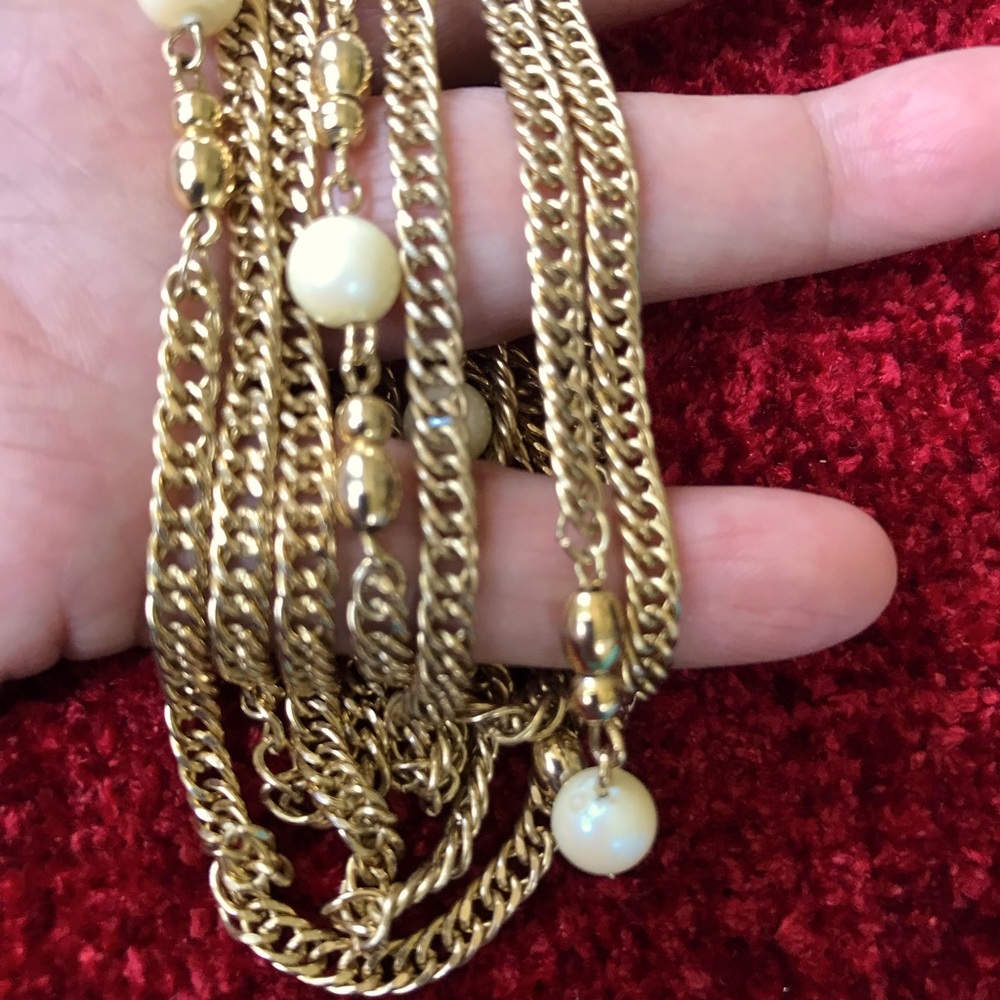 Vintage gold filled 55 “ long necklace